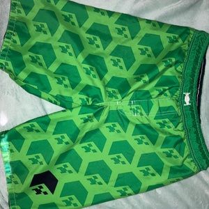Minecraft boys large swim trunks